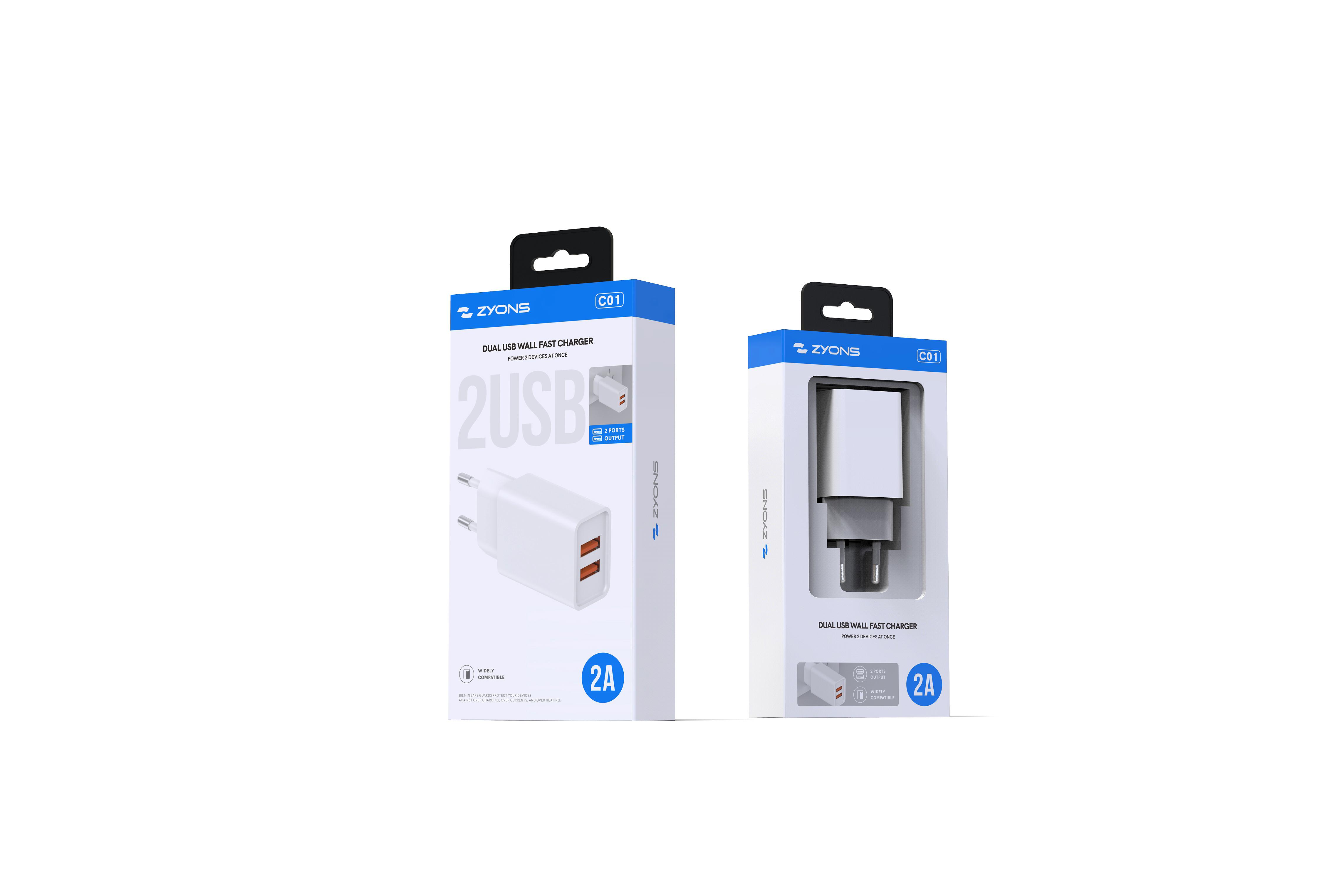 C01 Charger 2 USB 2.4A